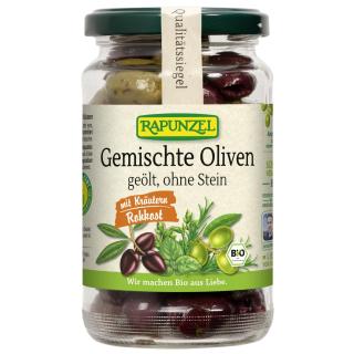 gem. Oliven mit Kräutern ohne Stein geölt