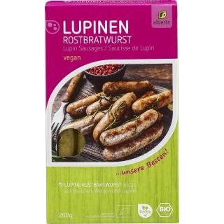 Lupinen Rostbratwürstchen,vegan